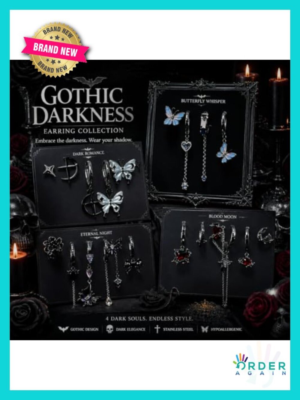 Mystery Jewelry Jar Set 50-55 Pcs Gothic Witchy Y2K Surprise Gift Box for Women - Picture 4 of 6
